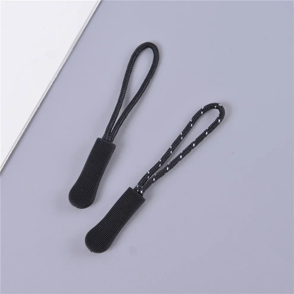 Zipper slider puller fit rope tag replacement clip broken buckle fixer zip cord tab 10/20pcs