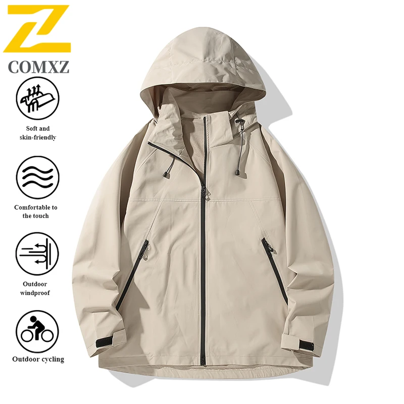 EIAO Summer Windbreaker Jacket Oversized Waterproof Mens Womens Outdoor Hiking Coat Camping Fishing Parka Lightweight Breathable