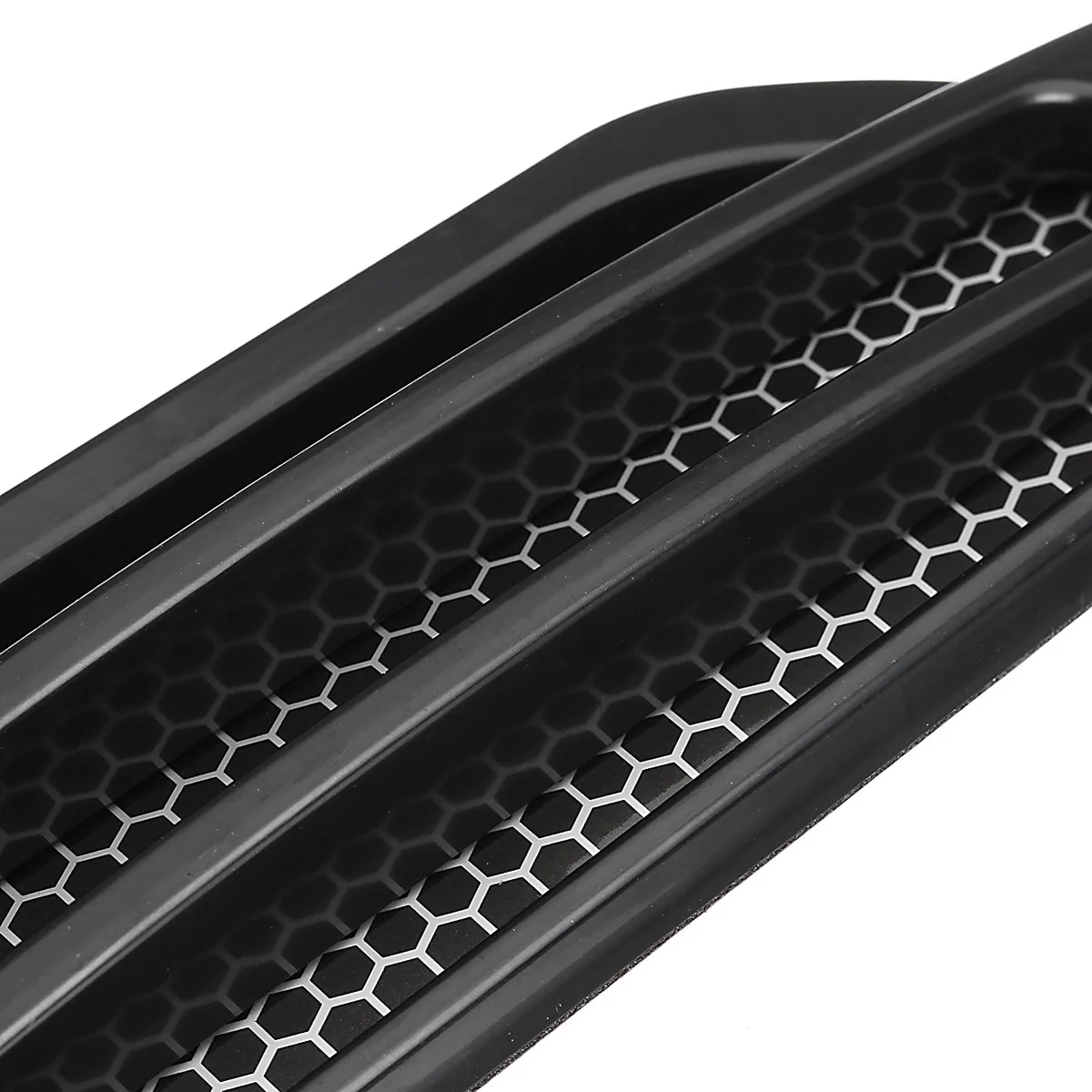 Car Fender Stickers Car Side Fender Vent Sticker Air Flow Spoiler Racing Intake Grille Trim Chrome 1pair