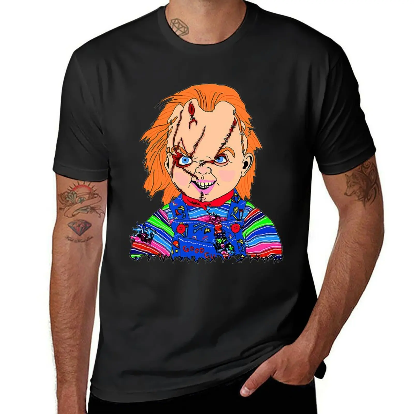 

Chucky Doll T-Shirt vintage clothes oversizeds black t-shirts for men