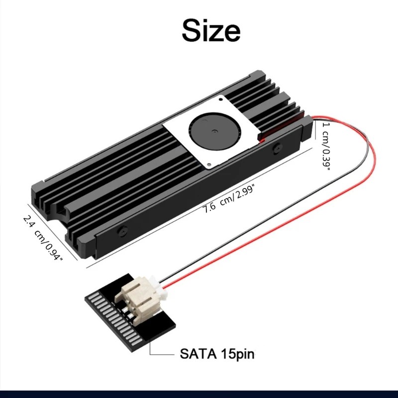 SSD Cooling Pad HeatSink NVME PCIE for M2 2280 SSD Hard Disk Heatsink Fan Cooler Thermal for Desktops PC