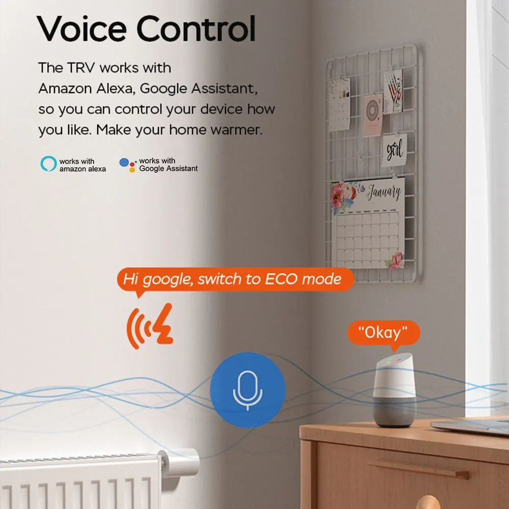 Tuya Zigbee 스마트 TRV 온도조절기 액추에이터 라디에이터 밸브, 프로그래밍 가능한 온도 컨트롤러, 알렉사 구글 홈 음성 제어