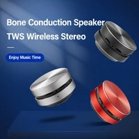 Bone Conduction Bluetooth Speaker Vibration Stereo Audio Digital TWS Wireless Smallest Speakers Dropshipping Mini Portable Metal 1