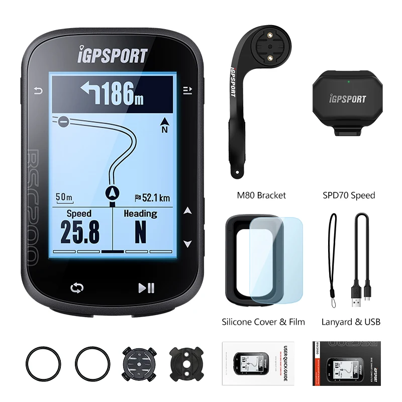 iGPSPORT BSC200s& M80 セット iGPSPORT アイジーピースポーツ サイクルコンピュター BSC200 5
