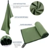 2 PCS Compact Microfiber Towel 38x38cm & 40x80cm High Absorbency Quick Dry Lightweight  Face Hand Fitness Suitable Travel 2