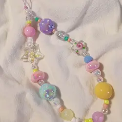 Graffiti Star Bead Charm Bracelet & Lanyard (Phone Strap)
