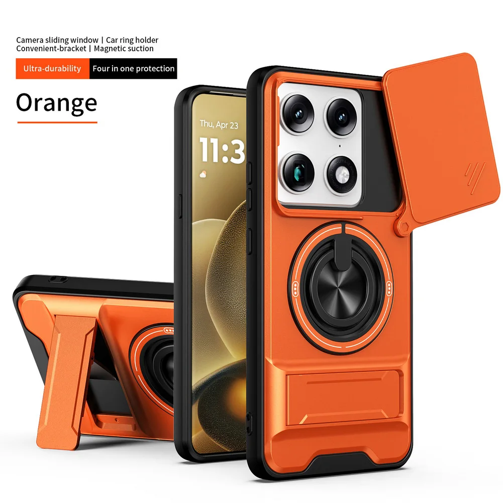 Dual-Function Ring Grip with Built-in Magnetic Car Holder - Protective Case