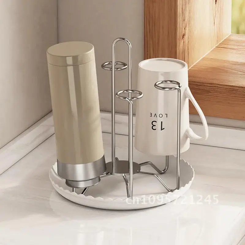 304 Stainless steel Cup Holder Countertop Drain Storage Rack Tree Shape Storage Upside Cup Down Coffee Tea Glass Rack Holder