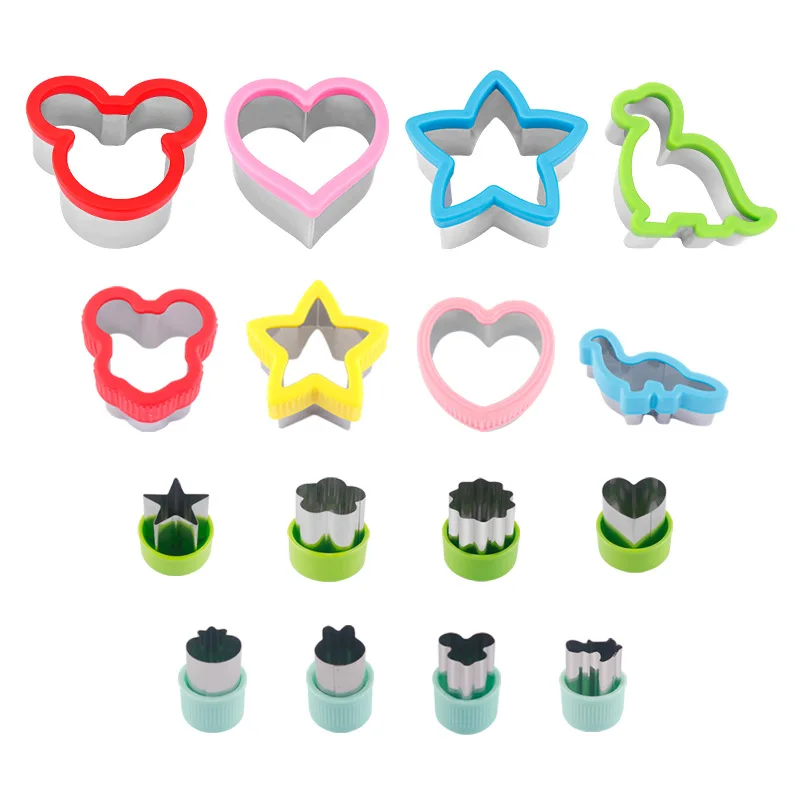 Sandwich Cutter Set for Kids Animal Dinosaur Stainless Steel Bread Mould Metal Forms Cookie Cutters Biscuit Mold Kitchen Tools cookie cutters