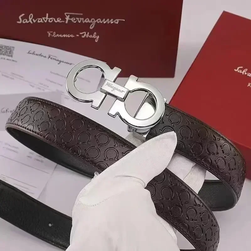 3.5CM Men's Leather Belt Suit Accessories Business Casual Men's Needle Buckle Belt