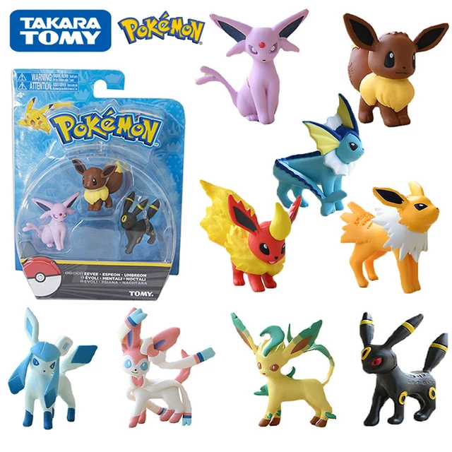 Pokémon Eevee Evolution Family Dolls, Battle Feature, Original