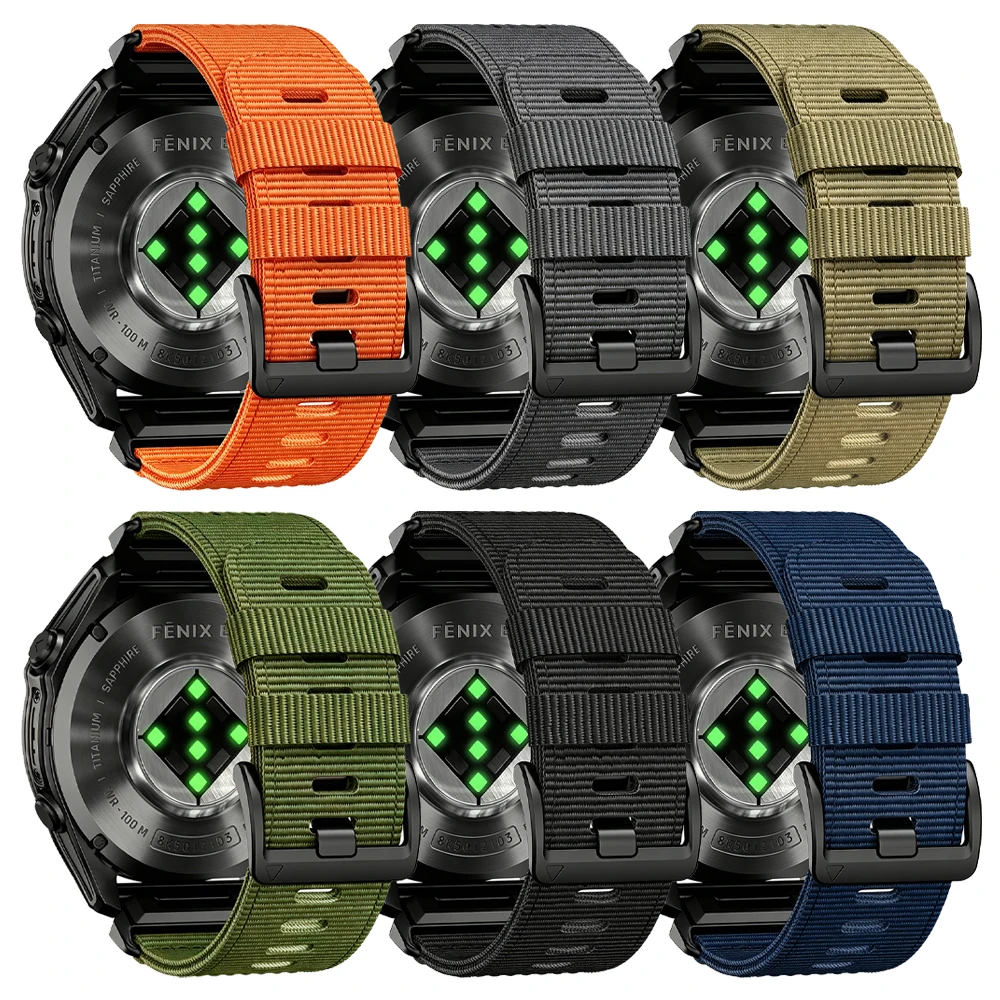 Premium QuickFit Canvas Nylon Woven Watchband - 22mm/26mm Strap