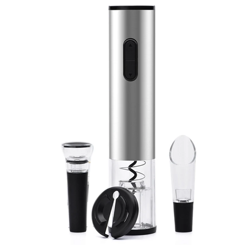 

Electric Wine Corkscrew Kit - Battery-Powered Electric Cordless Automatic Corkscrew Corkscrew Kit, Stainless Steel