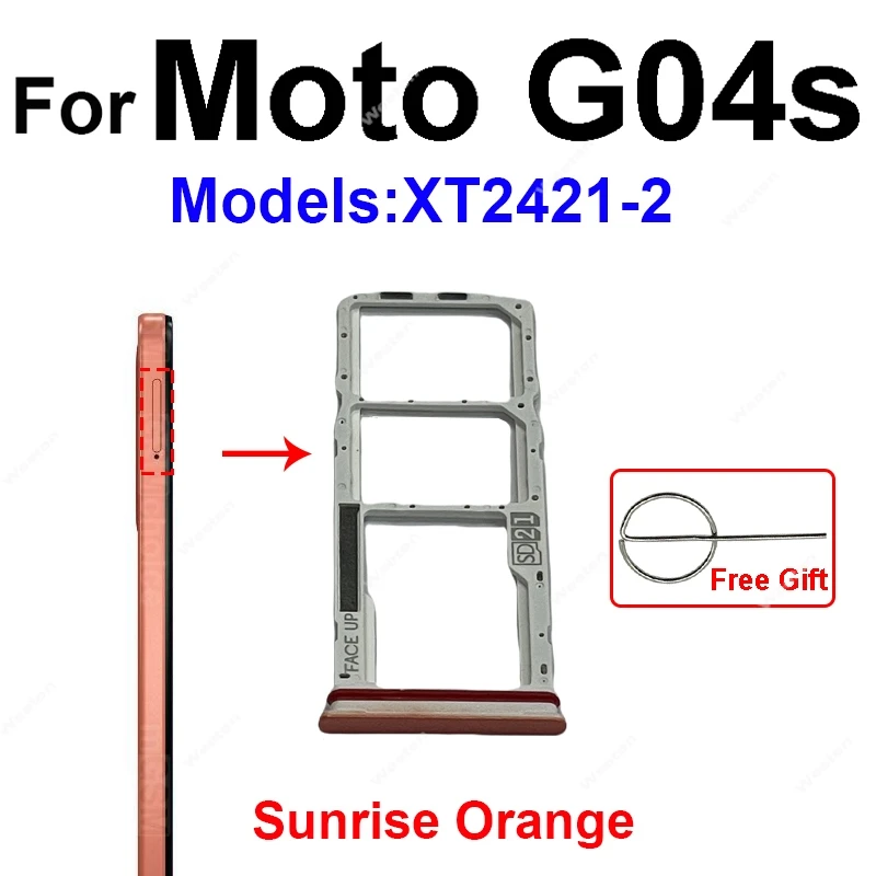 Tiroir Support Pour Carte SIM Et SD - Compatible Motorola Moto G22 - Couleur Bleu Iceberg