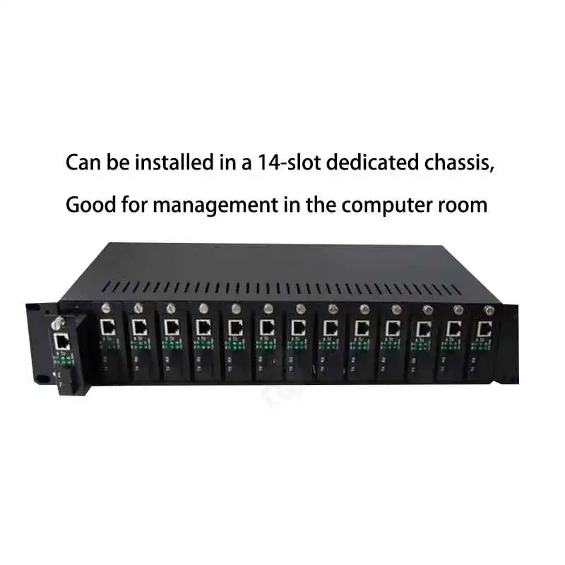 Huavert SFP-RJ45 UTP Fiber Optic Media Converter 10/100/1000M Gigabit SFP Fiber to RJ45 Media Convertor 500M 20KM LC