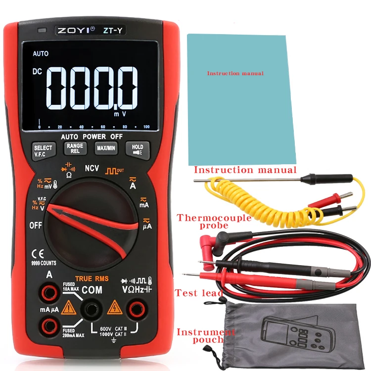 ZOYI Digital Multimeter ZT-Y automatic high-precision multifunction multimeter maintenance electrician portable anti-burning