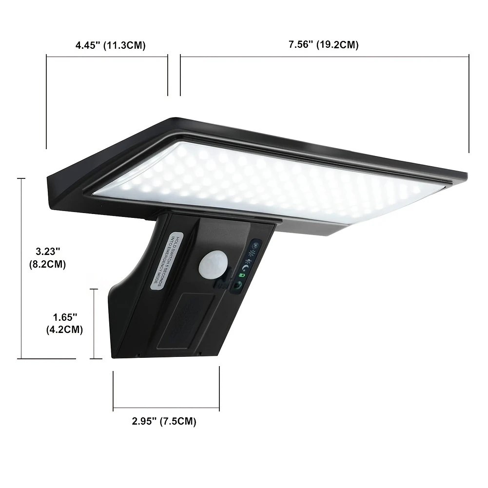 Solar Security Lights Solar Flood Lights Outdoor Waterproof with Motion Sensor 4 Modes 90 LEDs Wall Lights for Porch Yard Garden 2