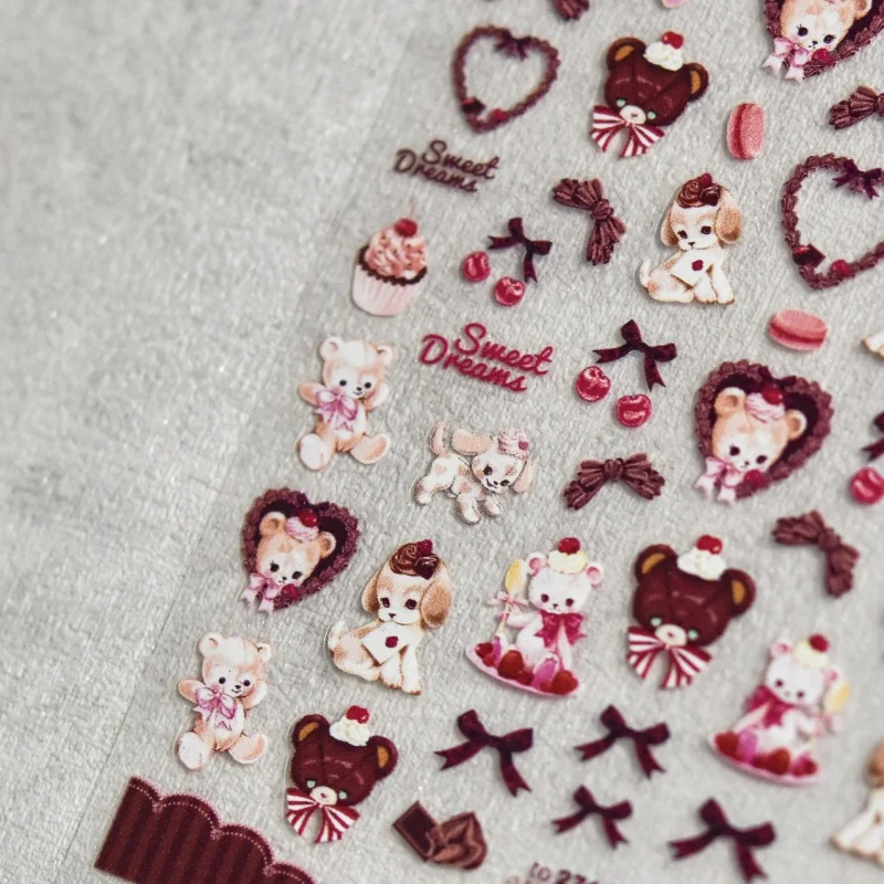 

Thin Tough Nail Stickers Hot Japanese Cute Nail Stickers Chocolate Rabbit Nail Ornament