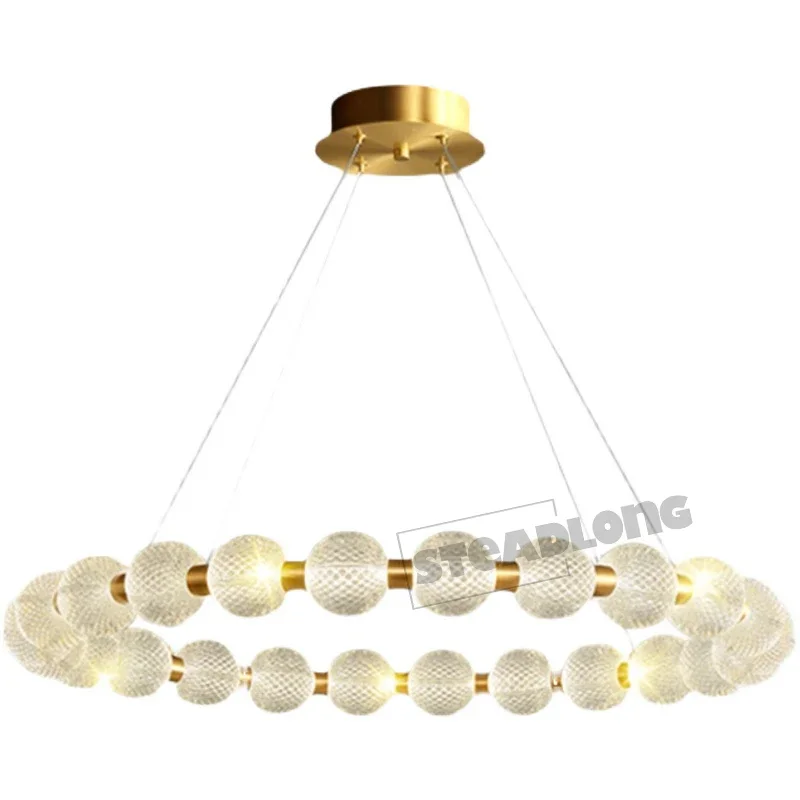 Magic Beans LED Ceiling Chandeliers Pendant Lamp Modern For Living Room Bedroom Glass Ball Hanging Light Lustre Decor Fixtures