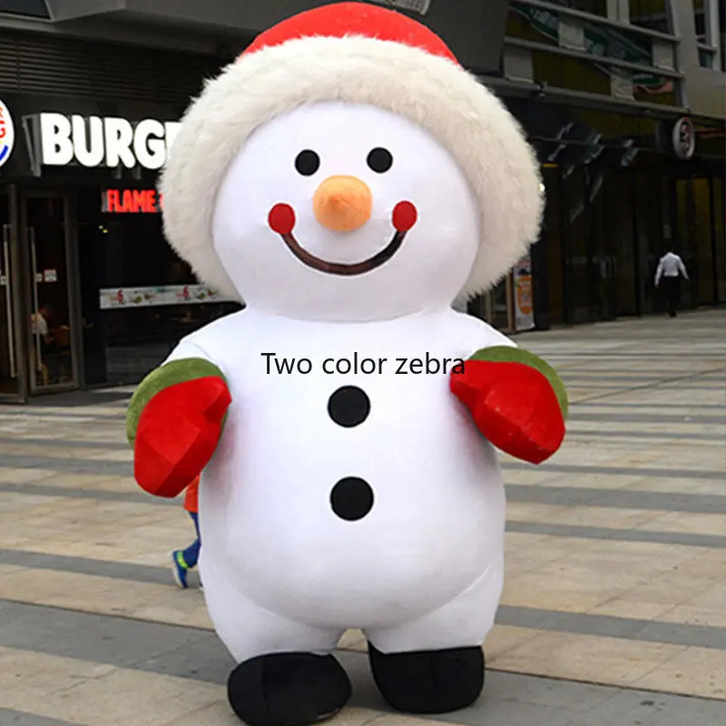 Snowman Inflatable Mascot Costume Christmas Activity Show Role Play Funny Props Character Party Cosplay 200cm