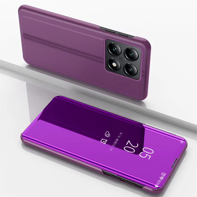 Sleek Mirror Flip Full Protection Phone Case with Premium Support Cover