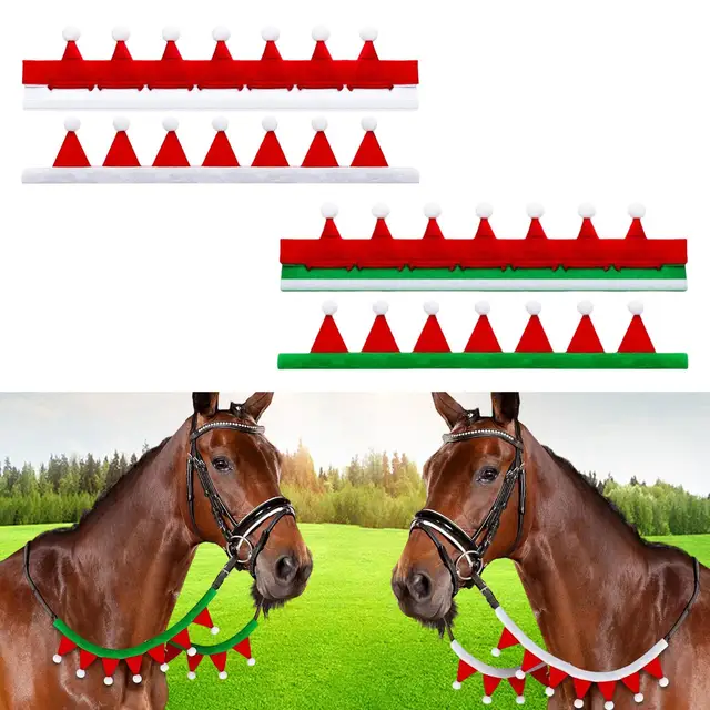 Xmas Horse Rein Cover Comfortable Equestrian Supplies for Holiday Parties and Family Photos