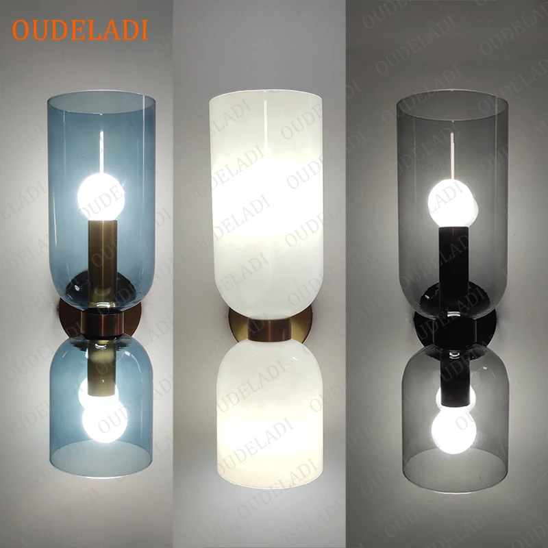 Halové osvětlení LED sklo zeď lamp domácí dekorace studovat ložnice žití pokoj koupelna boční loď severská zeď val luminaire