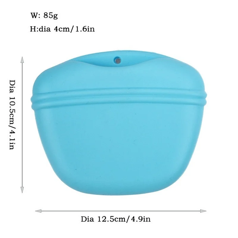 Silicone Dog Treat Bag Pet Portable Dog Training Waist Bag Outdoor Feeder Puppy Snack Pouch Food Reward Storage Pet Supplies dog treat bag dog training supplies