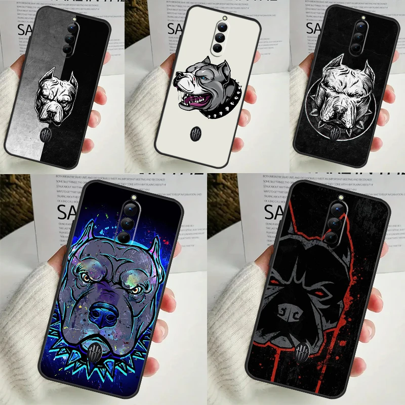 Фото Чехол с рисунком милой собаки питбуля для Nubia Red Magic 9 Pro Plus Red Magic 8 8S Pro Plus чехол 6R 6 7 7S 6S Pro №1