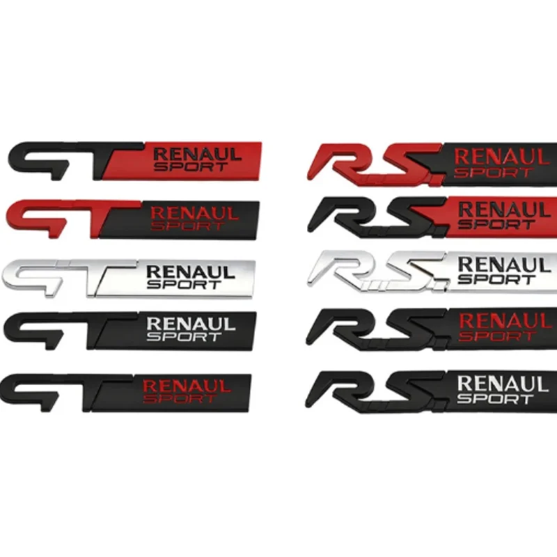 

GT RS Sports Car Badge Logo Sticker for Clio Logan Megane 1 2 3 4 Captur Arkana Kwid Zoe Twingo Duster Kadjar Scenic