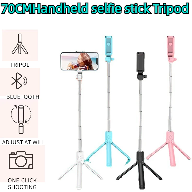 Bluetooth Wireless Selfie Stick Mini Tripod Extendable Remote Shutter Led Light For Smartphones Balance Steady Shooting Live
