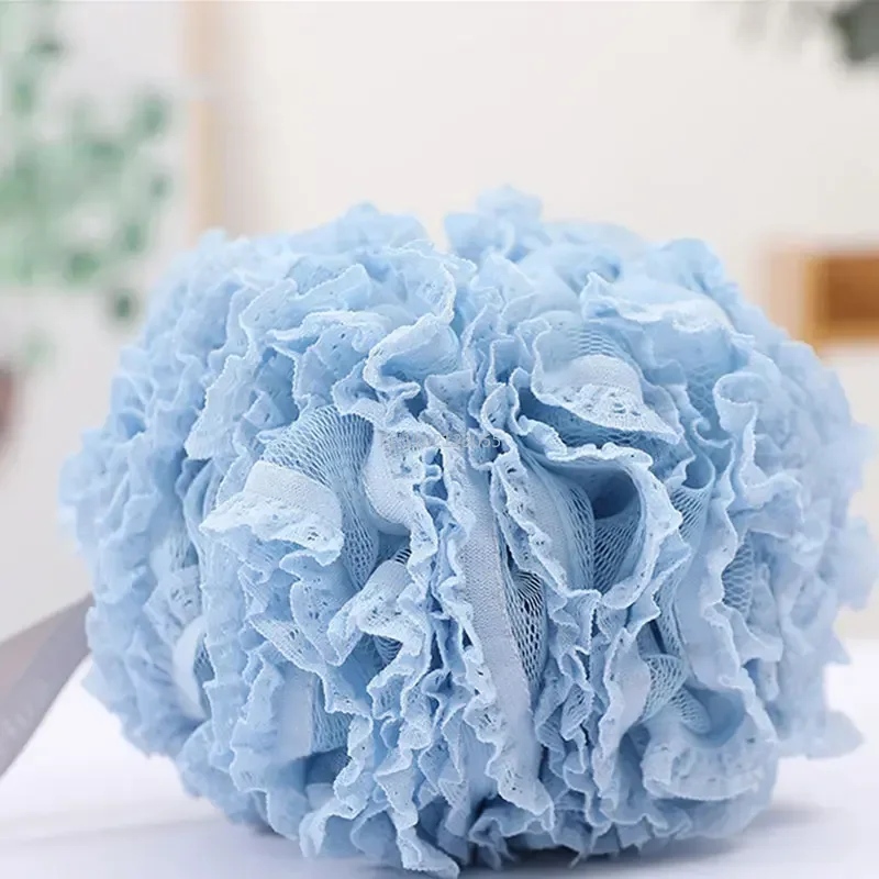 Cute Lace Soft Sponge Bath Ball Shower Rub Bath Shower Wash Body Pot Sponge Scrubber Color Durable Healthy Massage Brush
