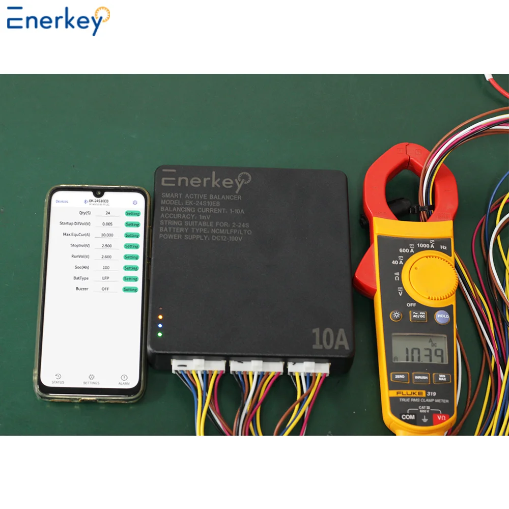 Фото Умный активный Балансирующий элемент Enerkey, 10 А, 2S ~ 24S, литий-железо-фосфатный/быстродействующий эквалайзер с TTL /BT VDE/UL CSA №1