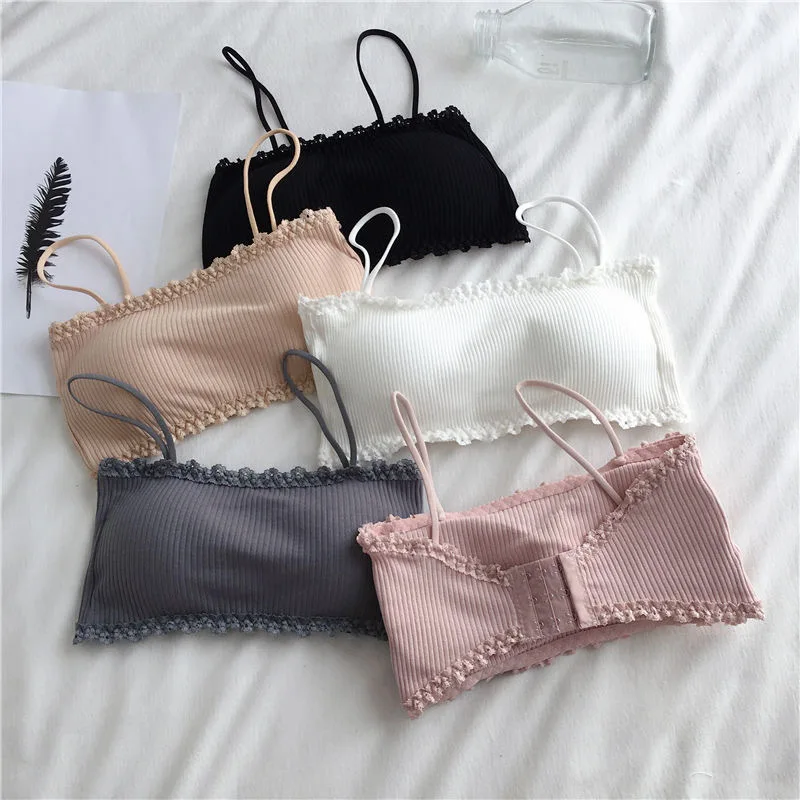 Description Picture 4 of itemWomen's Cotton Bra Female Tube Top Bra Women's Suspender Underwear Beautiful Tank Top Seamless Comfort Bra Sport Bra Lace Tops