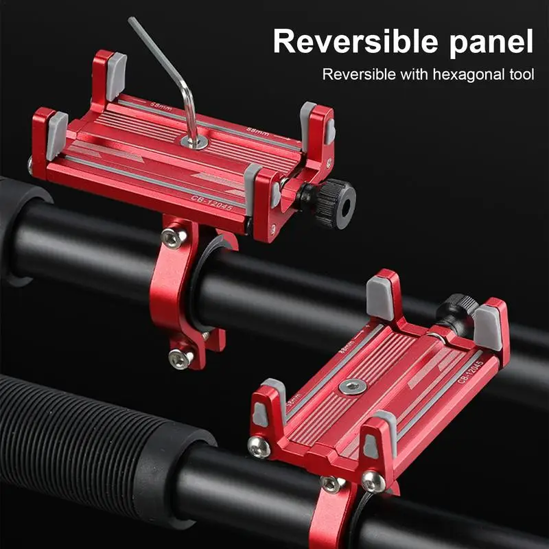 Bicycle Phone Holder Aluminum Alloy Bike Handlebar Phone Mount 360 Rotatable Cell Phone Rack Bracket For Cycling Bike Accessory