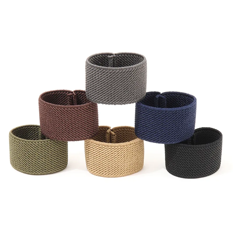 Elastische Nylongürtel Schlaufe Bund Elastizitätsring Feste Schnalle Hosengürtelschlaufen Keeper Gurtband Gummiband Schwanzclip
