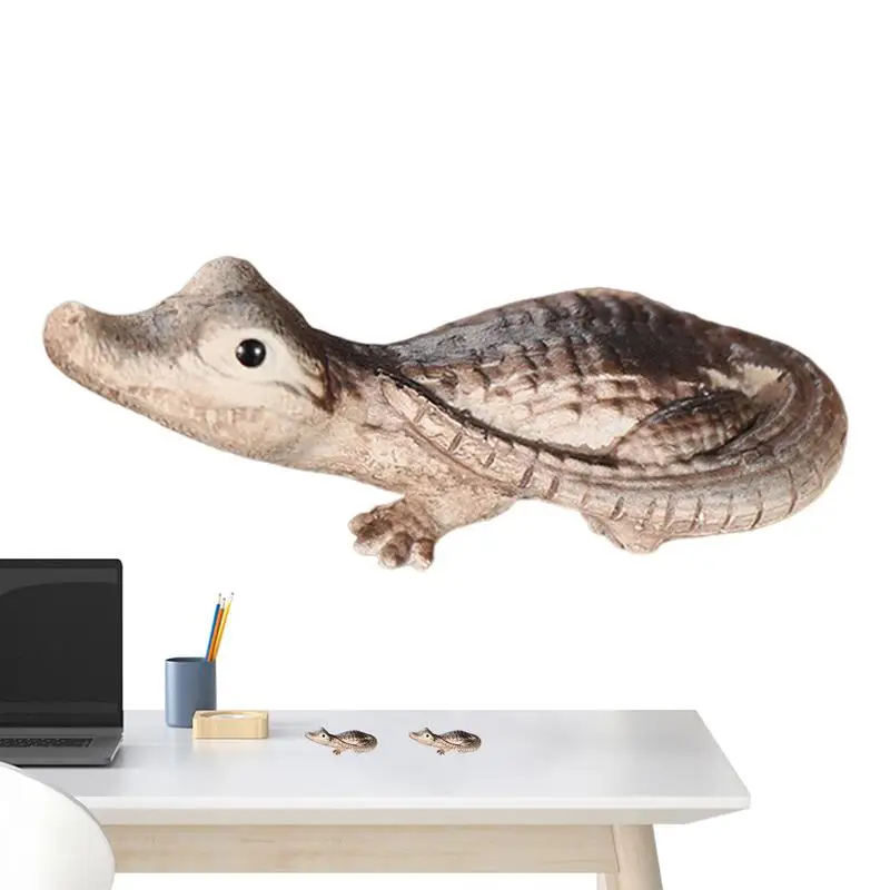 

Скульптура «Аллигатор», статуя «Аллигатор», Мини фигурки животных, уличные украшения, коллекционная для гостиной, спальни, сада