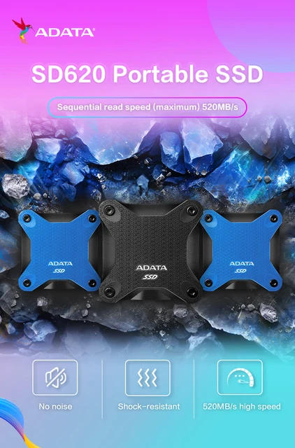 ADATA SD620 External Solid State Drive PSSD 512GB 1TB Up to 520Mb/s  Portable ssd Hard Disk USB 3.2 Gen 2 Hard Drive for PS5 - AliExpress