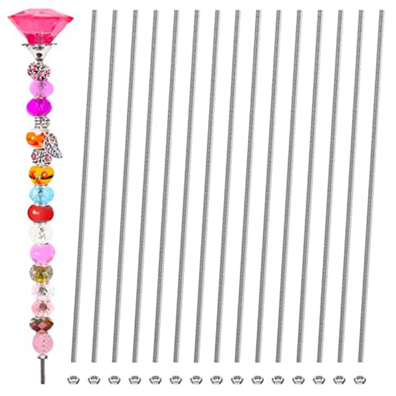 

30 Pack 8/32 Threaded Rods Stud Set 15Pcs M4 Fully Threaded Rod Studs 12 Inch With 15Pcs 304 Stainless Steel Hex Nuts