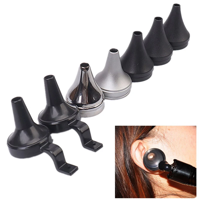 Medical Reusable Adult Child Non Disposable Speculum Earmuff Otoscope Accessory Ear Tip Funnel Nozzle Specula Cone Replacement 2