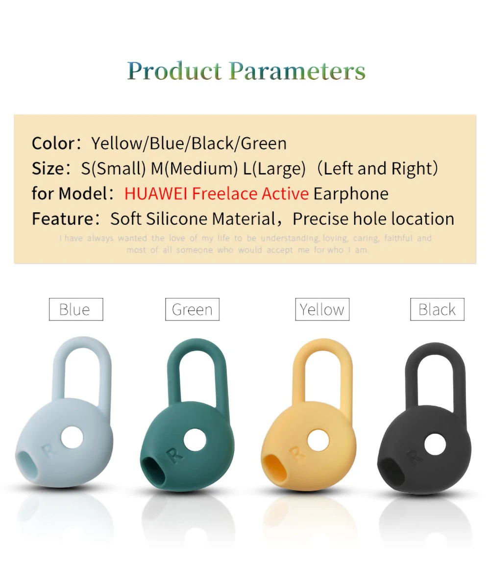 6Pcs Silicone Ear Tips for Freelace Active Earbuds Eartips Neck Mounted Anti-drop Tips Earphone Earplugs