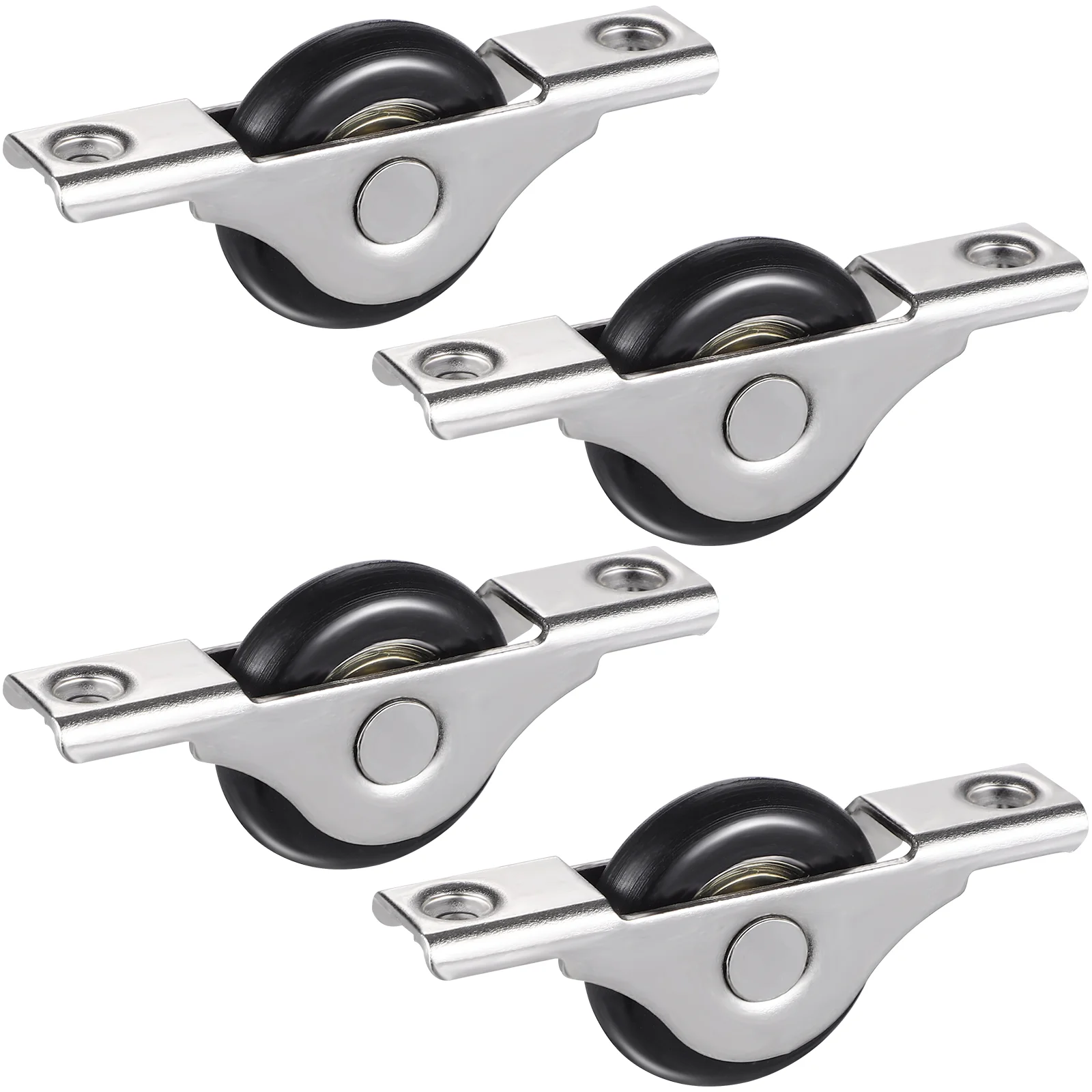 

4 Pcs Pocket Door Rollers Wardrobe Wheel Sliding Desk Pulley Metal Assembly Barn