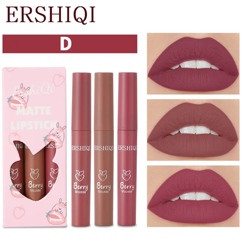 thumbnail image 1 of 3 PCS Matte Liquid Lipstick 24 Hours Water Resistant Lip Gloss Pack Set Makeup Products Korean Cosmetics Cheap Lip Tint Stain, 1 of 5