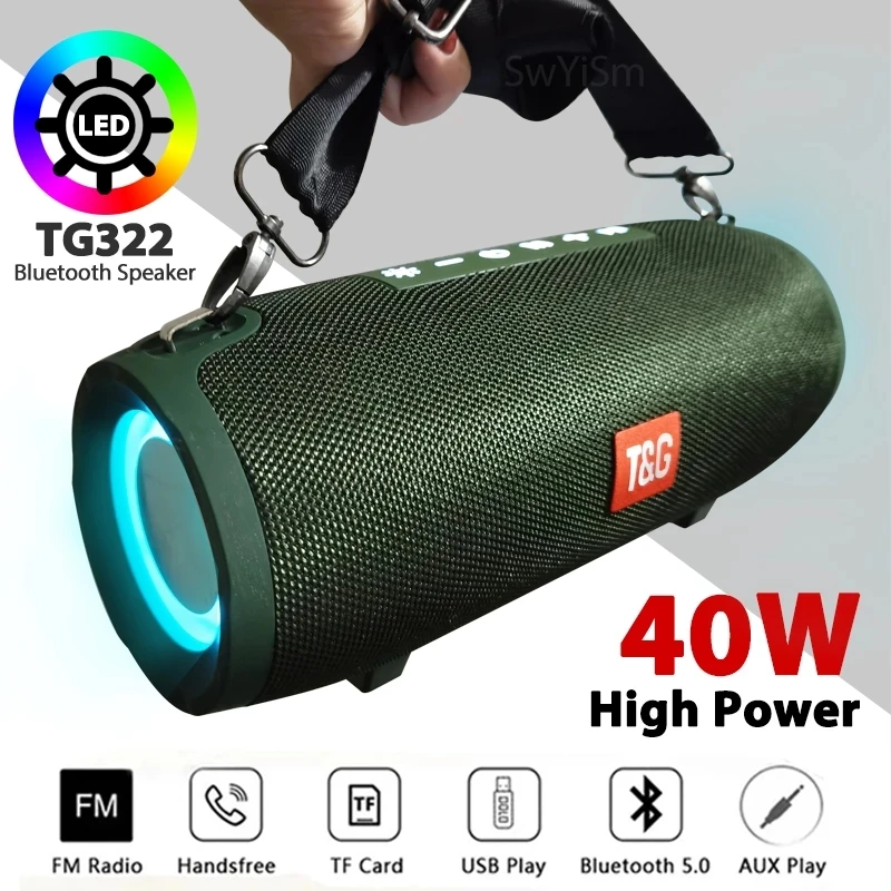 High Power Bluetooth Speaker Bass Portable Column Wireless Stereo Subwoofer Music Playe Center With 3600mah Soundbox - Speakers AliExpress