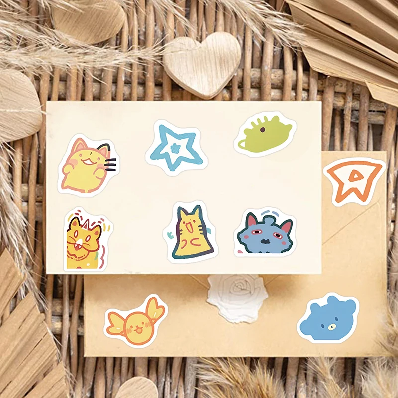 

100PCS Cute Colorful Flesh Strange Graffiti Sticker Cartoon Kids Gift Toy Decorations Diary Suitcase Cup Laptop Waterproof Decal