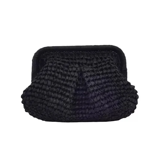 2025 New Women Straw Woven Bag Chain Strap Straw Clutch Purse Large Capacity Stylish Crossbody Bag Solid Color for Summer Beach 6