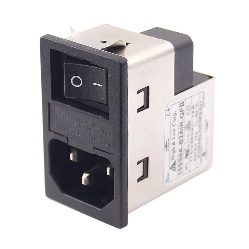 

POWER ENTRY MODULE EMI FILTER IEC 320 C14 Socket + Fuse holder + ROCKER Switch