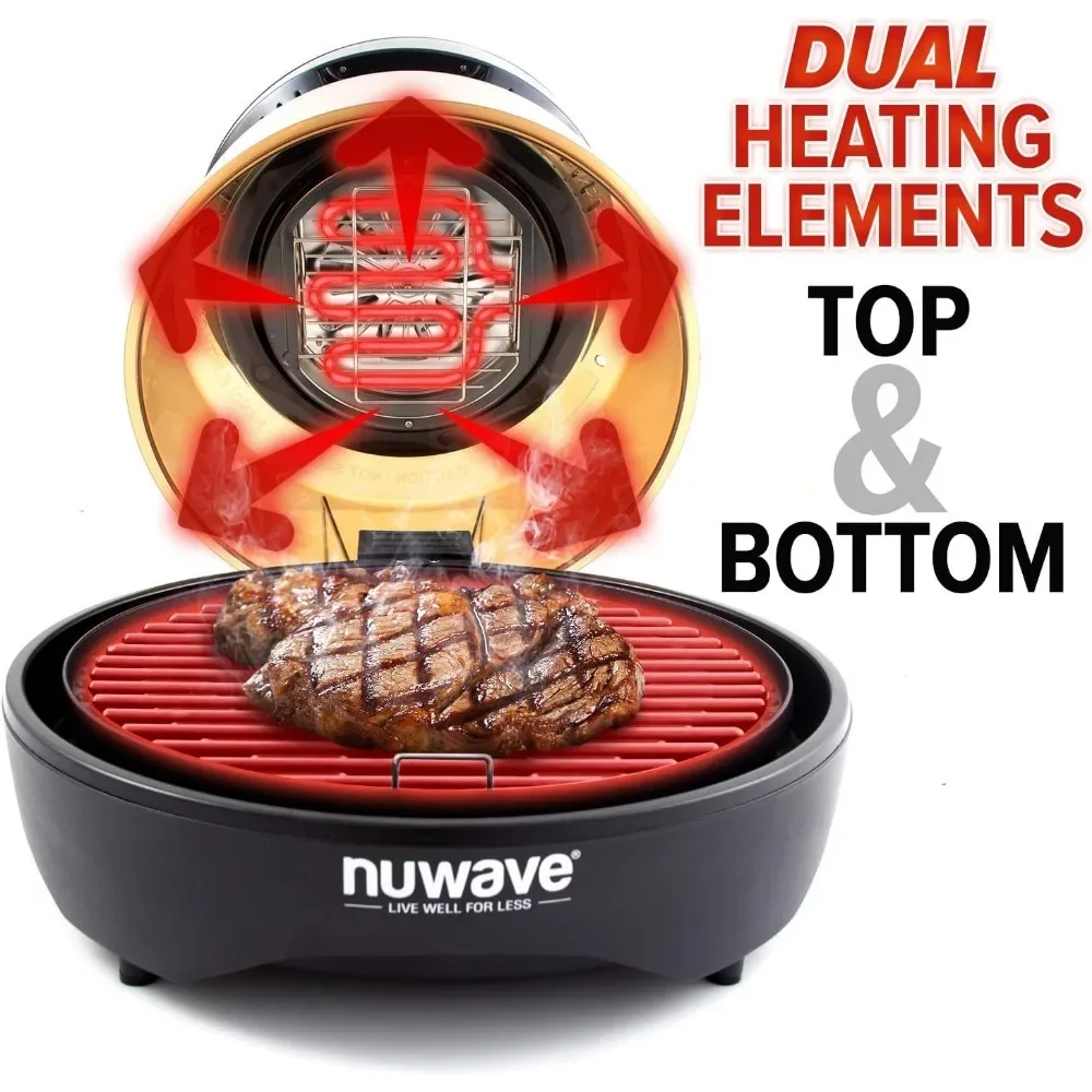 Toaster Oven Convection Top & Grill Bottom for Surround Cooking, Cook Frozen or Fresh, Smart 6