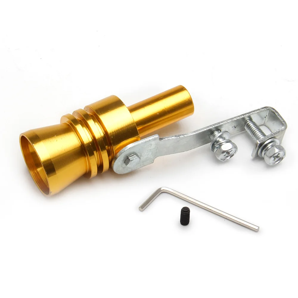 Exhaust Muffler Tip, Car Turbo Whistle, Exhaust Trim Pipe, Exhaust Pipe Muffler Universal Turbo Sound Simulator Whistle Car Exhaust Pipe Whistle Vehicle Sound Muffler M/L