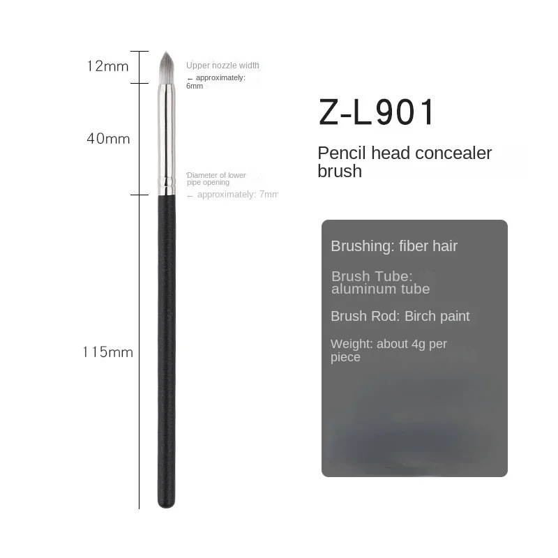 Pencil Tip Concealer Brush Decree Pattern Lacrimal Sulcus Eye Bag Dark Under-eye Circles Precise Concealer Brush Small Makeup_voghion.com